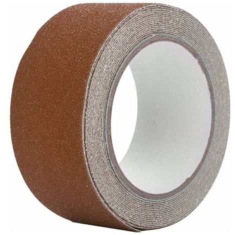 antidérapant Anti Skid Ruban adhésif pour Une étape d'escalier de Sol de sécurité Décoration 5 m 5 cm coloré en PVC Marron (1/5)