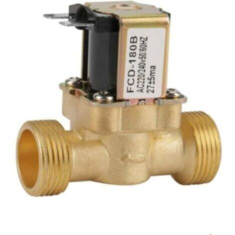 Electrovanne, Entrée d'Eau Bidirectionnelle G1/2AC220V Électrovanne Électronique Fermée Normale CA 220V 240V FCD-180B (1/5)