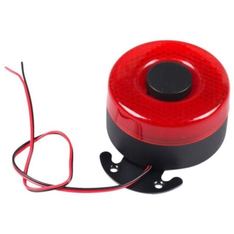 Sirène d'avertissement automatique DC 12 V-24 V 105 dB, signal sonore, alarmes de secours, klaxon avec bip LED, klaxon à air de recul pour voiture (1/4)
