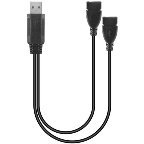 Usb Câble Adaptateur De Cordon D'alimentation 2,1 A Mâle À 2 Double (1/4)