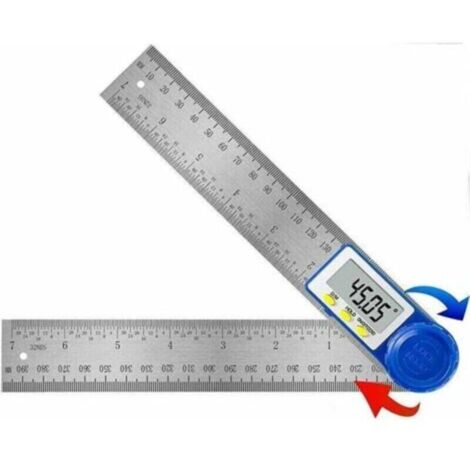 Pied à coulisse numérique en acier inoxydable 360° – Rapporteur d'angle avec écran LCD – Précision 0,1mm – Verrouillage d'angle – (1/5)