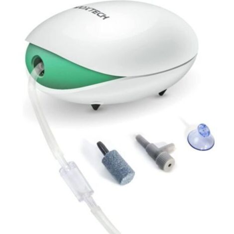 Pompe à air pour aquarium, pompe à oxygène silencieuse avec tuyau d'air, pierre à bulles, clapet anti-retour et valve de commande pour aquarium de 1 à 150 litres (1/5)