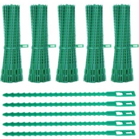 Attaches pour plantes, lot de 600, 23 cm de long, attaches de jardin réglables, attaches de câble en plastique souple pour soutenir les plants de tomates (1/5)