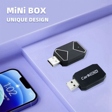 Adaptateur CarPlay sans fil CarAiBox 2 en 1 Plug and Play pour Android (1/4)