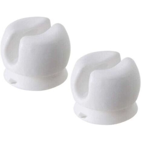 Lot de 4 supports de brosse à dents avec ventouse, fixation murale, auto-adhésif, crochet de rangement pour toilettes (taille : 2,5 x 2,5 x 2 cm) (1/5)