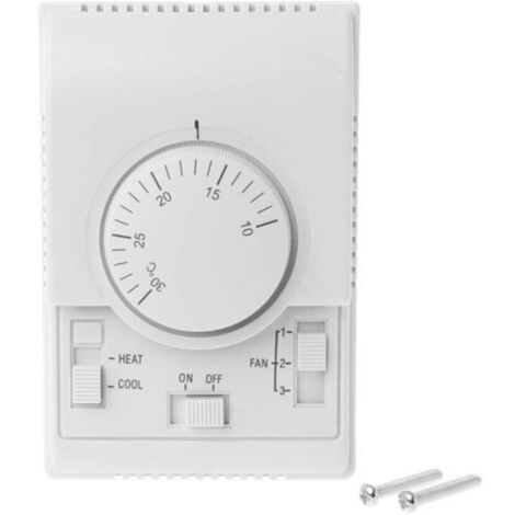 AC 220V Room Thermostat mécanique Interrupteur de Commande Climatiseur Ventilateur Bobine Contrôleur de température (1/5)