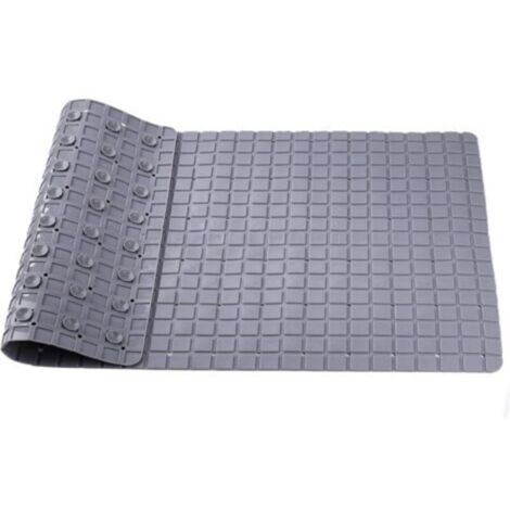 Tapis de douche antidérapant 70 x 40 cm – 119 ventouses – Trous de drainage – PVC souple anti-moisissure pour baignoire et douche - LONG 70 X (1/5)