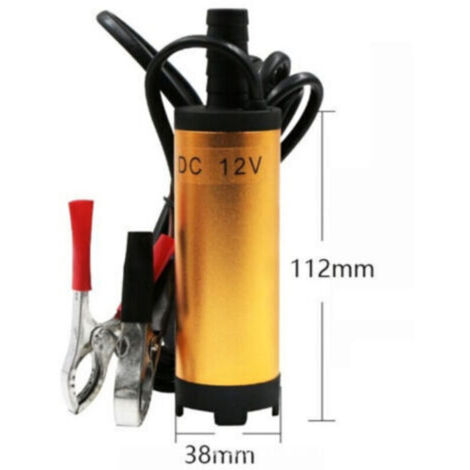 or Pompe submersible électrique DC 12V pompes submersibles en acier inoxydable pour l'eau huile kérosène 12 L/min outil de ravitaillement (1/5)