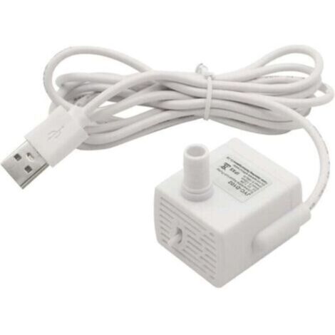 Pompe à Eau De Remplacement pour Animaux de Compagnie Submersible,5V 1A Ultra-Silencieux à Faible Consommation,Débit d'eau réglable(Anti-brûlure sèche,avec lampe) (1/4)