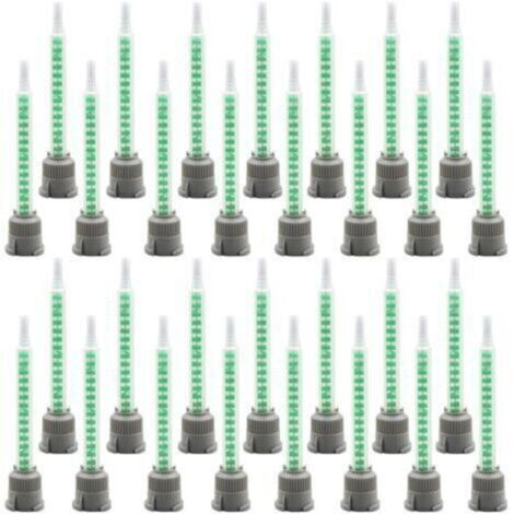 Lot de 30 buses de mélange statiques - Buse de mélange pour colle 2K - 1:1 - Tube mélangeur - Embouts de mélangeur - Colle plastique - Mélangeur statique pour colle plastique - Colle à deux (1/5)
