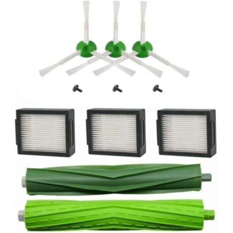 Ensemble de pièces détachées compatible avec Roomba i7 i7+ E5 E6 E7 – pack brosse latérale, rouleaux et filtre HEPA. (1/4)