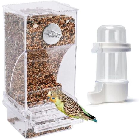Mangeoires à Oiseaux Sans DéSordre Mangeoire Anti-DéVersement pour Cage Distributeur D'Eau Inclus RéCipient de Nourriture Automatique Perroquets (1/4)