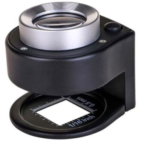 Loupe éclairante x30, 6 lumières, loupe de bureau portable en métal, balance pliable, boucle pour textiles, outils optiques pour bijoux, pièces de monnaie, timbres, devises, pierres précieuses (1/4)