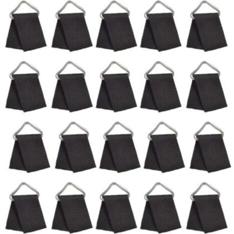 Lot de 20 boucles triangulaires de rechange pour trampoline, anneaux en V renforcés pour réparation de trampoline (1/5)