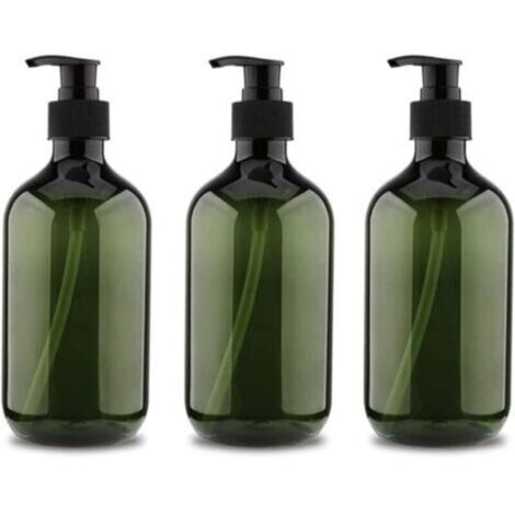 Lot de 3 Flacons Pompe 500ml Bouteilles Rechargeables Pompe à Savon Vide pour Cuisine et Salle de Bain (1/5)