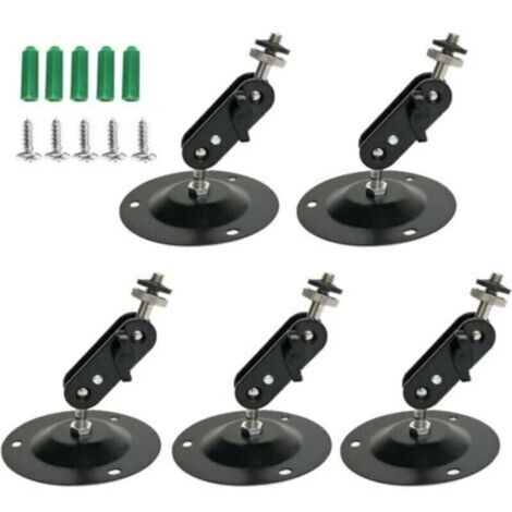 5Pcs Caméra Montage Supports Muraux Caméra Support Plafond Camera Sécurité Murale Fixation Réglable Intérieur/Extérieur pour Le Bâti de Supports de Plafond Mural (1/5)