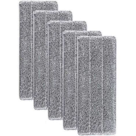 Mop Remplacement des Tampons, Super Absorbant Recharges de Tête de Vadrouille, Microfibre de Nettoyage Lavable de Pulvérisation de Balai, 33 x 12cm (5 pc) (1/5)
