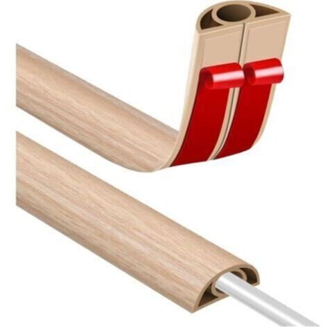 Passe Cable Sol Cache Fil Électrique Sol Auto-Adhésif 3M Petit Canal de câble Flexible pour Le Bureau, Le Concert, etc. Protection des Fil électrique et Prévention des Risques de Trébuchement (1/5)