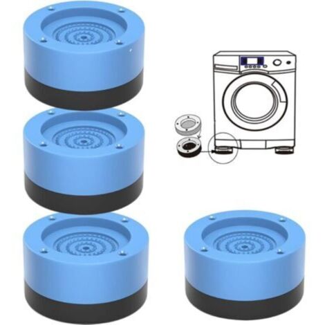 Pied Machine a Laver, 4PCS Tampons À Pied Machine À Laver, Patin Anti Vibration Machine à Laver Antidérapants et Réduisant, pour Machines à laver, Sèche-linge, Réfrigérateurs (Bleu, 3.5cm) (1/5)