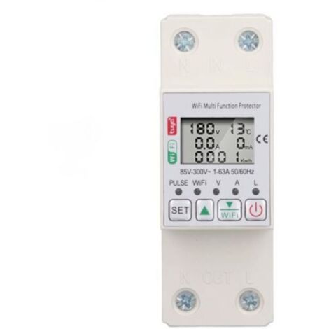 WiFi Smart Power Meter Switch, 63A 300V Echtzeit Smart Energy Monitor Switch (1/5)