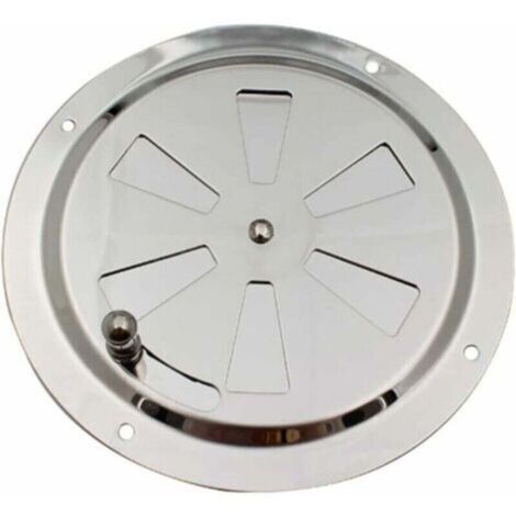 Grille de ventilation ronde, ouverture de ventilation réglable, entrée et sortie d'air en acier inoxydable (1/4)