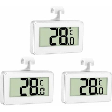 3X Thermomètre de Réfrigérateur Thermomètre Numérique Congélateur Thermomètre Refrigerateur Chambre Thermomètre Congélateur Imperméable avec Écran LCD (1/5)