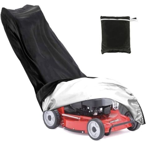 Housse de tondeuse à gazon 210D en polyester pour tondeuse, avec cordon de serrage et sac de rangement (1,9 m 0,6 m x 1,1 m) (1/5)