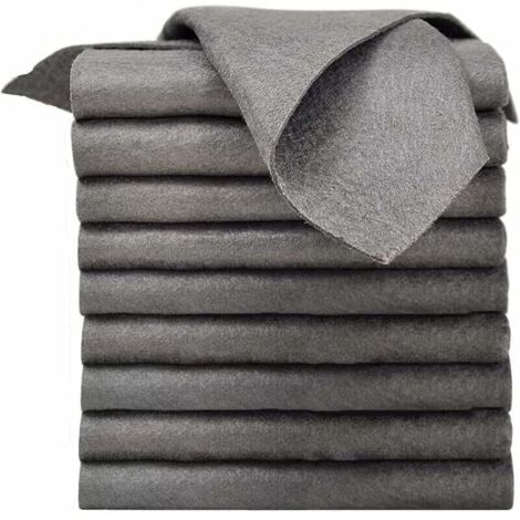 Chiffon de Nettoyage Magique pour Les Vitres, 10 Pièces Chiffons Nettoyage Magique Epaissi Forte Absorption d'eau Outils pour Verre Voiture Maison Cuisine Salle de Bain (1/5)