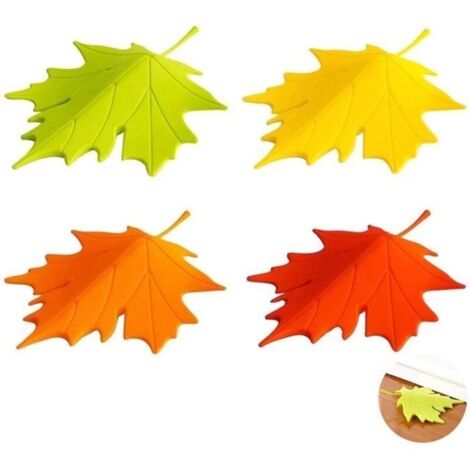 Butées de porte,Stop Porte au Sol,Butée de Porte Bloque-portes Décorative Forme Feuille,pour Jardin,Pour Maison Bureau-4pcs (1/4)