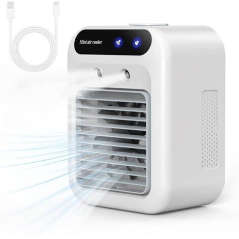(Pearl White)Climatiseur Mobile - Silencieux - 500 ml - 2 Vitesses - Rechargeable USB - Multicolore (1/5)