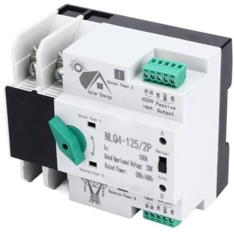 Commutateur de transfert NLQ4-125/2P - 100A - 230V AC - Commutation rapide automatique (1/4)
