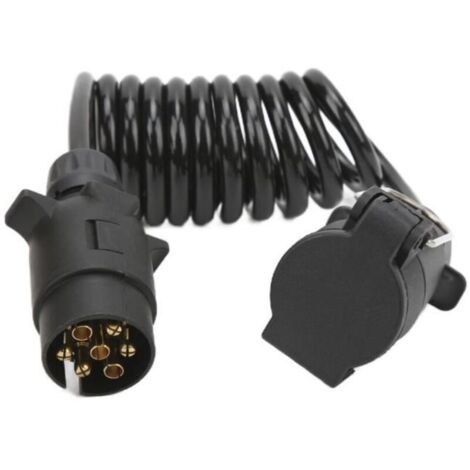 Cuque prise de câblage de remorque Prise de remorque connecteur de rallonge prise de fil d'alimentation 2 mètres 7 broches norme (1/4)