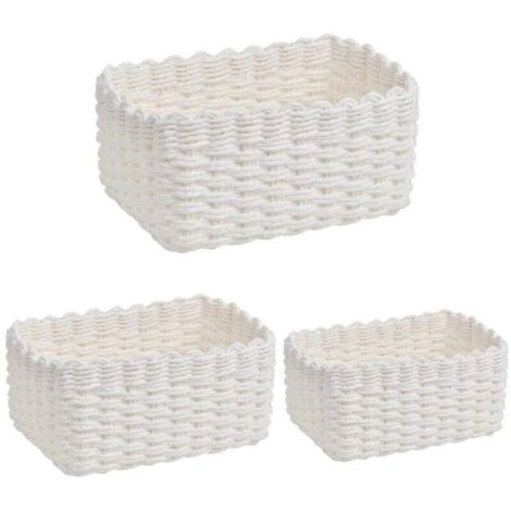 Paniers de rangement Paniers de rangement 3 tailles Paniers à crémaillère tressés (1/5)