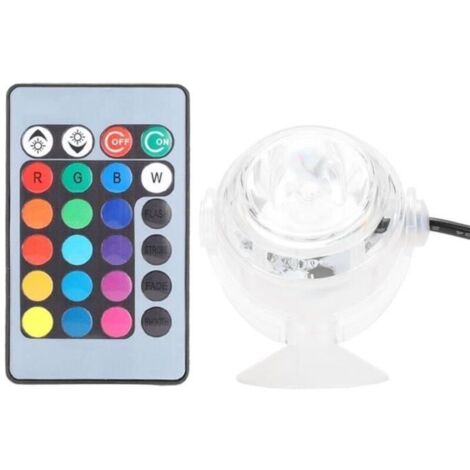 Lumière d'aquarium Projecteur de nuit dégradé coloré en plastique étanche submersible LED d'aquarium accessoire pour (1/4)