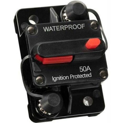 Disjoncteur tanche 50A pour systmes 12V-48V DC porte-fusible rinitialisation manuelle adapt aux couleurs multiples