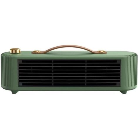 Chauffage d'appoint portable 800 W, chauffage d'appoint multifonctionnel, 2 vitesses, convient aux chambres, bureaux et espaces intérieurs (vert) (1/5)