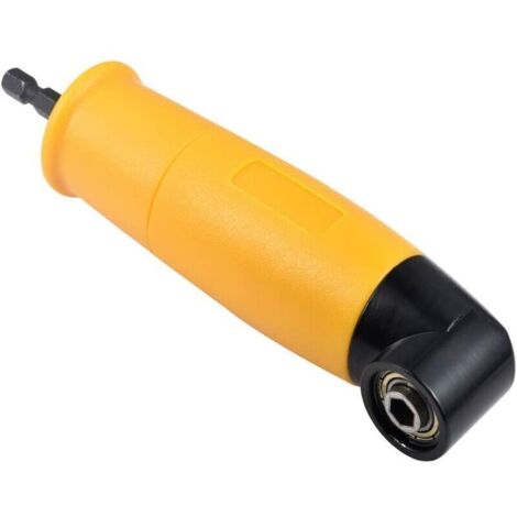Perceuse à angle droit, pilote à angle droit à 90 degrés, perceuse-visseuse sans fil étendue adaptateur de support de tournevis à douille hexagonale de 6,35 mm (1/5)