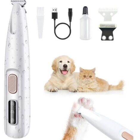 Tondeuse De Pattes De Chien,Poil Long Epais Tondeuse, étanche Tondeuse Sans Fil Pour Chiens, Chats, Pattes, Yeux, Oreilles, Visage