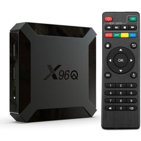 Boitier iptv TV BOX Android 10.0 X96Q TV Box H616 Quad core 1Go de RAM 8 Go de Rom 4K WiFi 2.4Ghz Smart TV Box Lecteur Multimédia