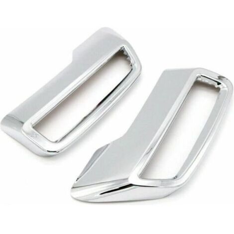 Garniture de décor de couvercle de pot d'échappement arrière chromé 2 pièces pour Peugeot 3008 5008 2017 2019 Silver -GE261