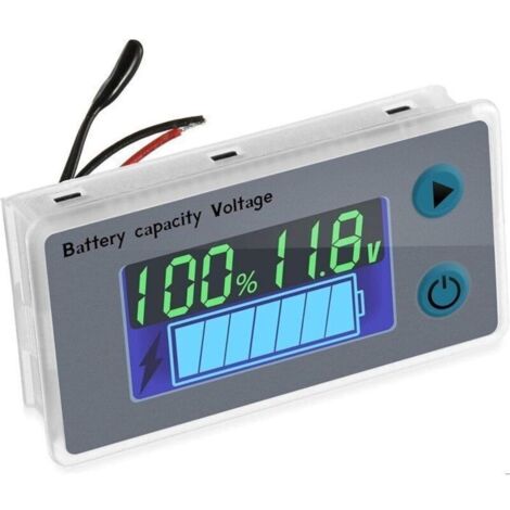 Testeur de capacité de batterie numérique 10-100V Panneau de mesure de température de tension de voiturette de golf (alarme 12V) (1/4)