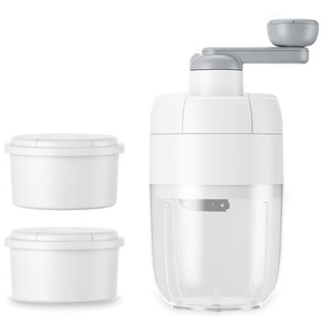Rasoir à Glace Manuel, Machine à CôNes de Neige, Broyeur à Glace PiléE Portable avec 2Bacs à GlaçOns Gratuits pour la Maison et (1/4)