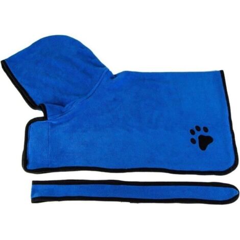 Serviette de bain pour chien avec sangle réglable, microfibre à séchage rapide, absorbante (1/5)