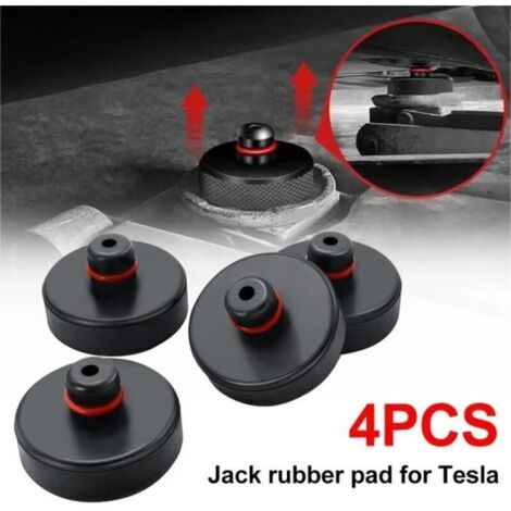 4PCS Coussin de levage circulaire simple avec poche de rangement pour Tesla Model 3-Y-S-X (1/4)