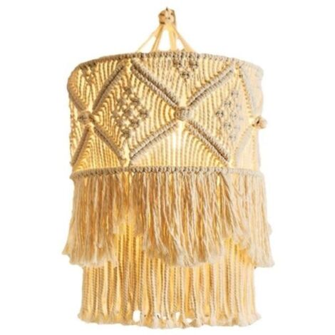 Abat-jour en macramé nordique Boho macramé tissé suspendu pendentif lumière couverture moderne bureau chambre salon cuisine (1/4)