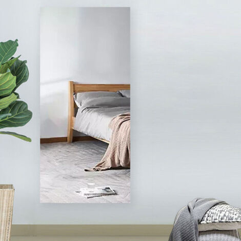 1 Pièces Miroir Autocollant Mural Rectangle Auto-Adhésif Décor de Chambre Haute Qualité Meubles Films Miroir Feuille (40cmX122cm) (1/4)