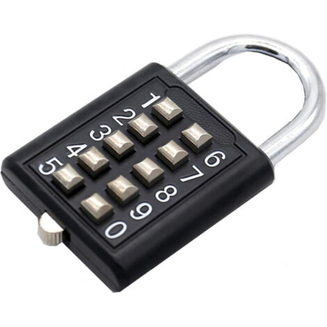 Noir,Serrure à combinaison 5 casiers fixes mécanisme de serrure de porte de gym (1/5)