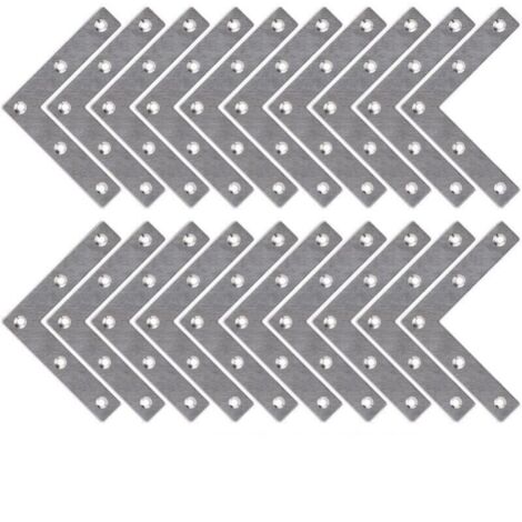 20 Pièces En De Support Étagère Joint De Fixation Degré De Réparation De Meubles Joignant Des Supports En Acier Plaques Plat En Acier Inoxydable Armoire D'Angle Supports (1/5)