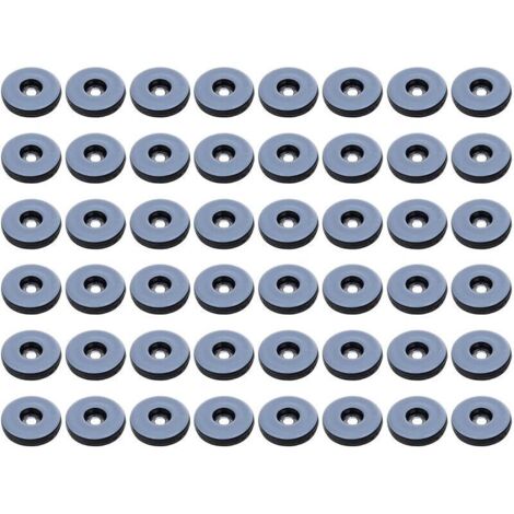 Glissières de meubles de 19 mm, ensemble de 48 glissières de meubles rondes en PTFE, patins coulissants résistants aux chocs pour meubles, (rond) (1/5)