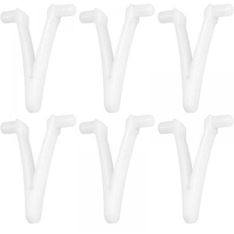 6pcs Piscine d'approvisionnement Papillon v Clip pour Piscine Spa Brosse Feuille râteau Feuille Skimmer tête d'aspirateur pour Nettoyage de Piscine (1/5)